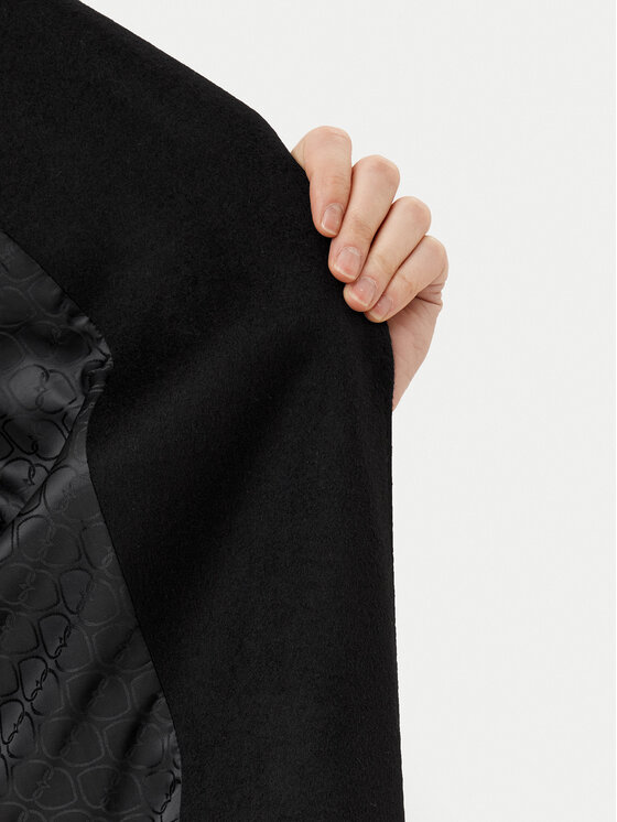 Motivi Motivi Vilnonis paltas 0044Q000531N Juoda Regular Fit