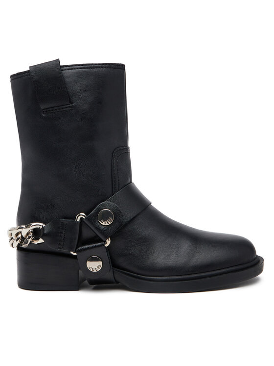 Cizme și botine cowboy Guess Ruben FL7RUB LEA10 Negru