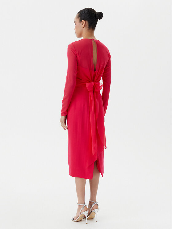 Luisa Spagnoli Luisa Spagnoli Коктейлна рокля Protocollo 541709 Червен Regular Fit