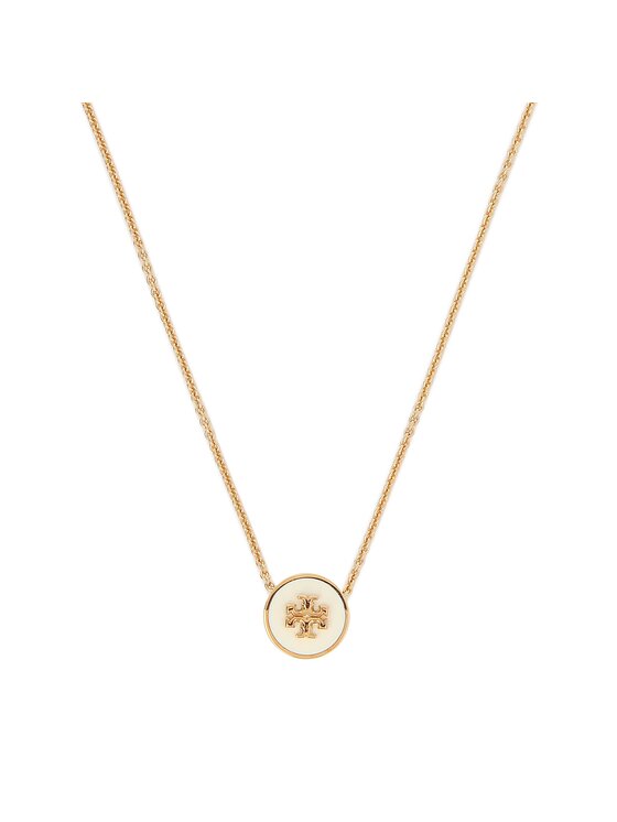 Tory Burch Tory Burch Колие Kira Enamel Pendant 90549 Бял