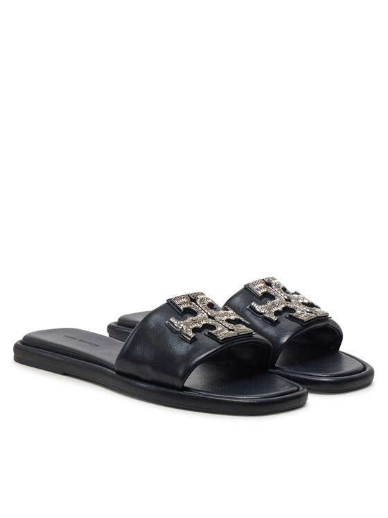 Tory Burch Tory Burch Šlepetės Double T Deco Sport 158768 Juoda