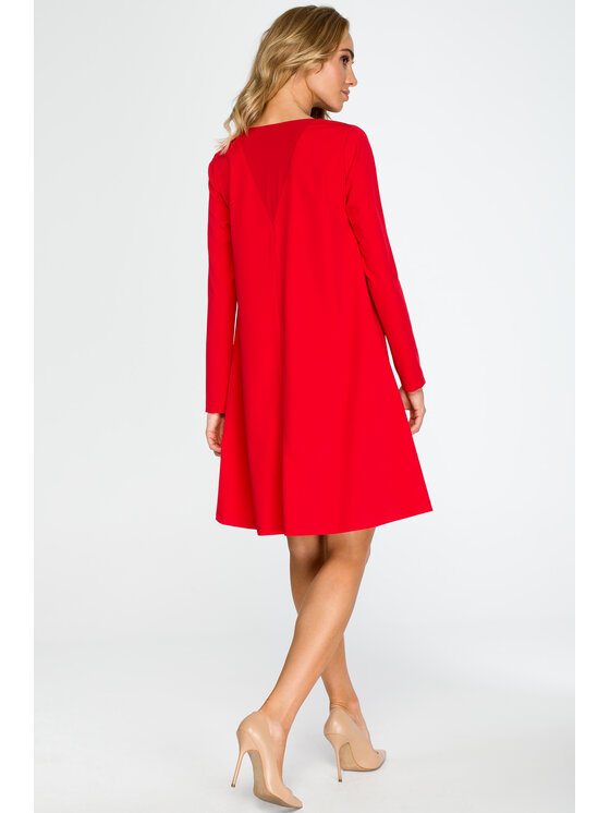 Stylove Stylove Každodenné šaty S137 Červená Regular Fit