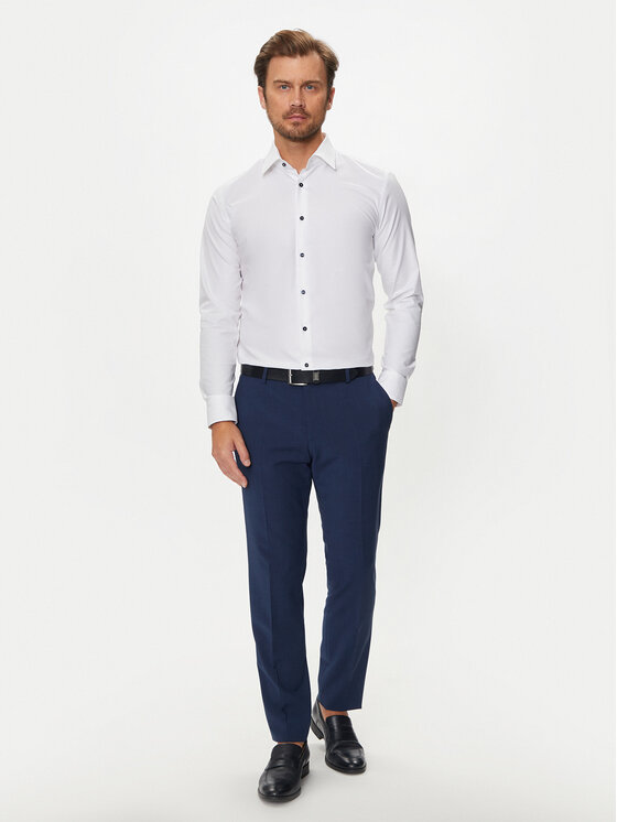 BOSS Boss Krekls 50519867 Balts Slim Fit
