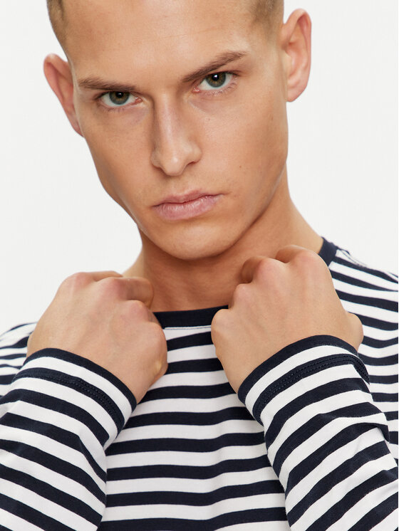 Tommy Hilfiger Tommy Hilfiger Longsleeve MW0MW10804 Granatowy Slim Fit