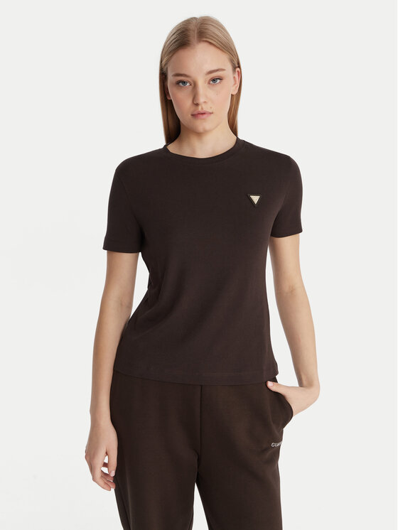 Guess Tricou V6RI17 KD741 Maro Regular Fit