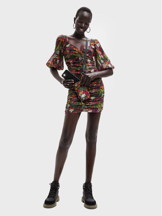 Desigual Desigual Každodenní šaty Lara 22WWVW47 Barevná Slim Fit
