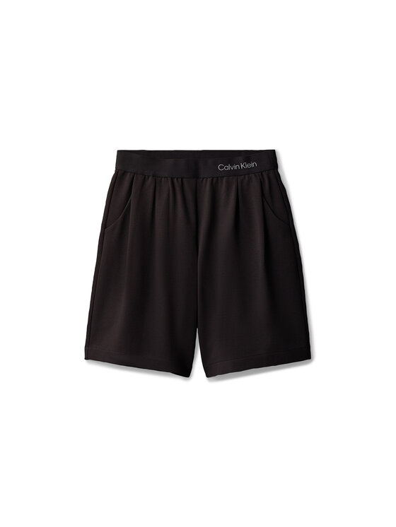 Calvin Klein Calvin Klein Kratke hlače iz tkanine Punto Milano LVCKSJC21G Črna Relaxed Fit