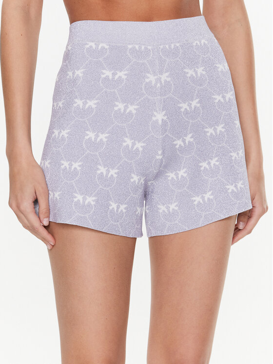 Pinko Bavlnené šortky 100545 A0IT Fialová Slim Fit