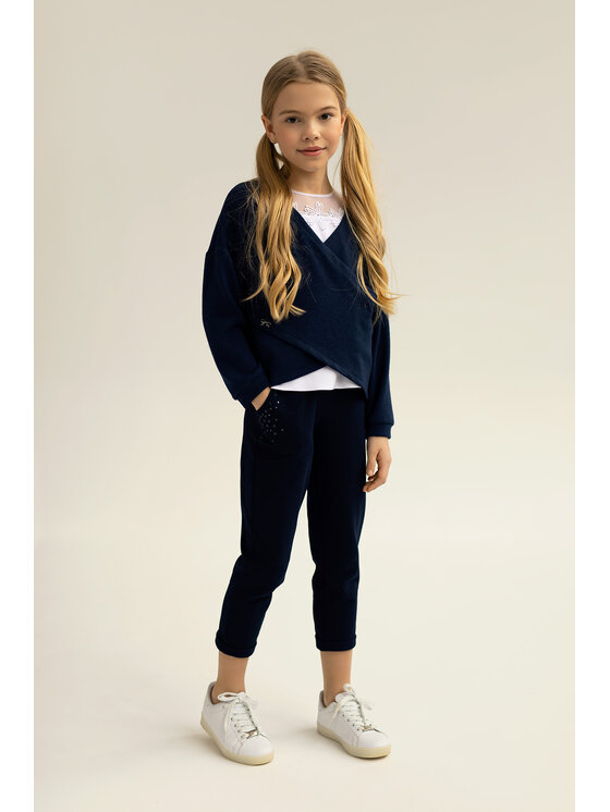Sweter, rozmiar 164, Granatowy, 2S-501