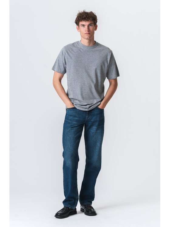 TeeShoppen TeeShoppen T-Shirt 'Oversized Collection' Szary Oversize