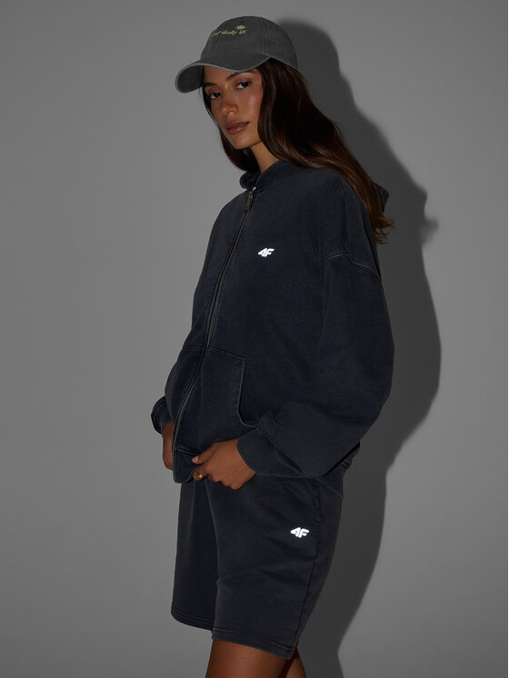 4F 4F Bluza FOB SUMMER Czarny Oversize