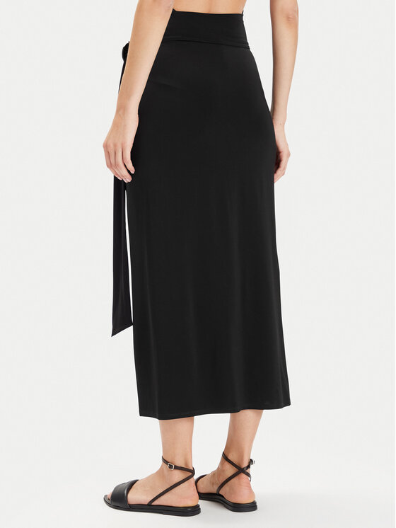 Max Mara Beachwear Max Mara Beachwear Midi suknja Beato 2416691069 Crna Regular Fit