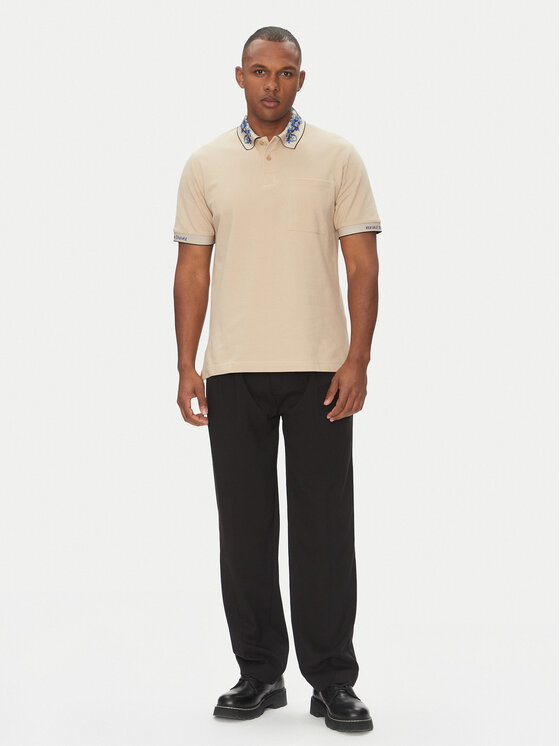 Versace Jeans Couture Versace Jeans Couture Polo majica 78GAGT04 Bež Regular Fit