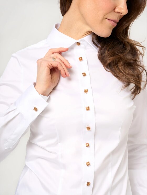 Willsoor Willsoor Koszula 61497 Biały Slim Fit
