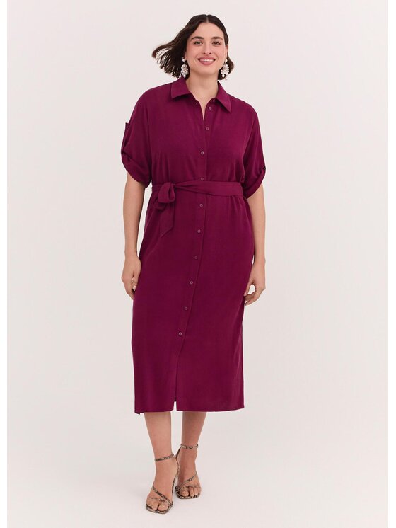 Fiorella Rubino Fiorella Rubino Sukienka koktajlowa 7040T001801N036 Bordowy Regular Fit