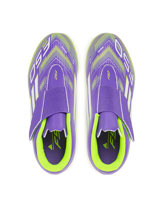 adidas adidas Čevlji za nagomet F50 Club Hook-and-Loop Firm/Multi-Ground Boots Kids JI0036 Vijolična