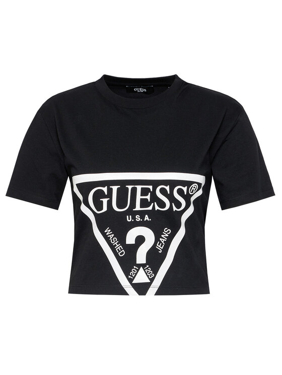 Guess Guess Tričko O1GA21 K8HM0 Čierna Regular Fit