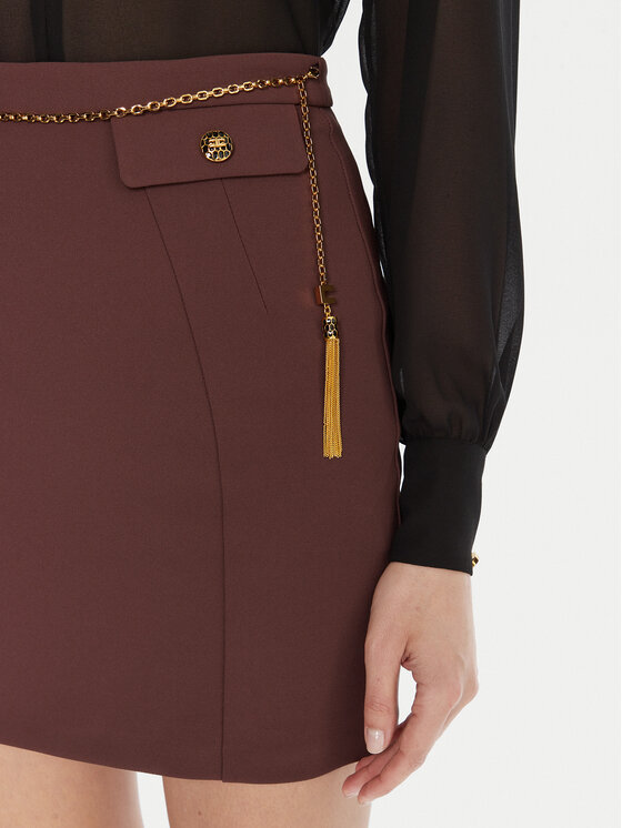 Elisabetta Franchi Elisabetta Franchi Мини пола GO-148-57E2-V380 Кафяв Slim Fit