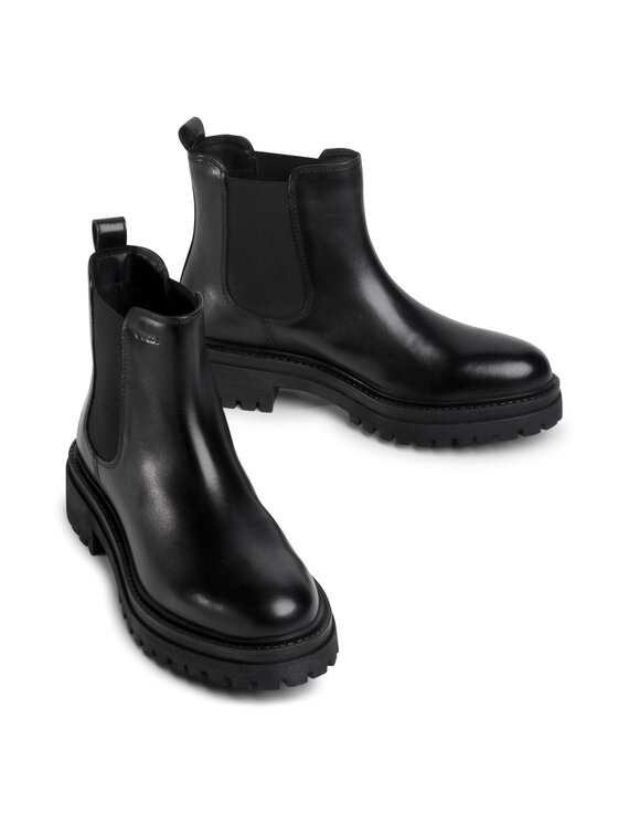 Geox Geox Kotníková obuv s elastickým prvkem D Iridea B D04HRB 00043 C9999 Černá