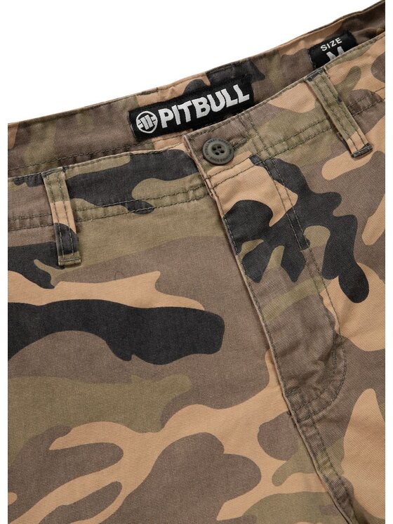 PITBULL PITBULL Szorty materiałowe Jackal Zielony Regular Fit