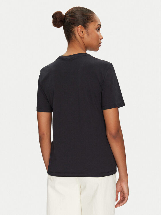 Vila Vila T-Shirt Sybil 14108062 Μαύρο Regular Fit