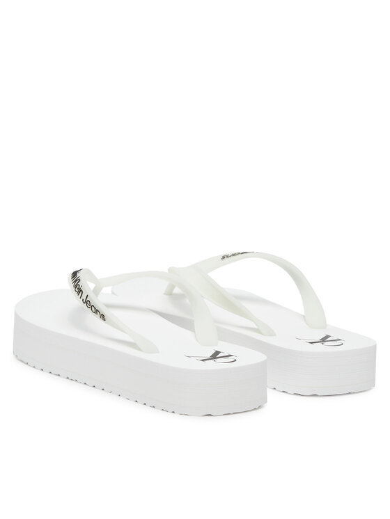 Calvin Klein Jeans Calvin Klein Jeans Flip flop Beach Sandal Flatform Tpu YW0YW01830 Alb