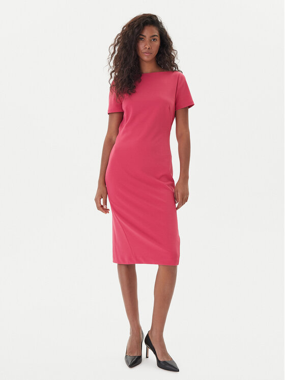 Calvin Klein Calvin Klein Koktel haljina LV044D063G Ružičasta Slim Fit