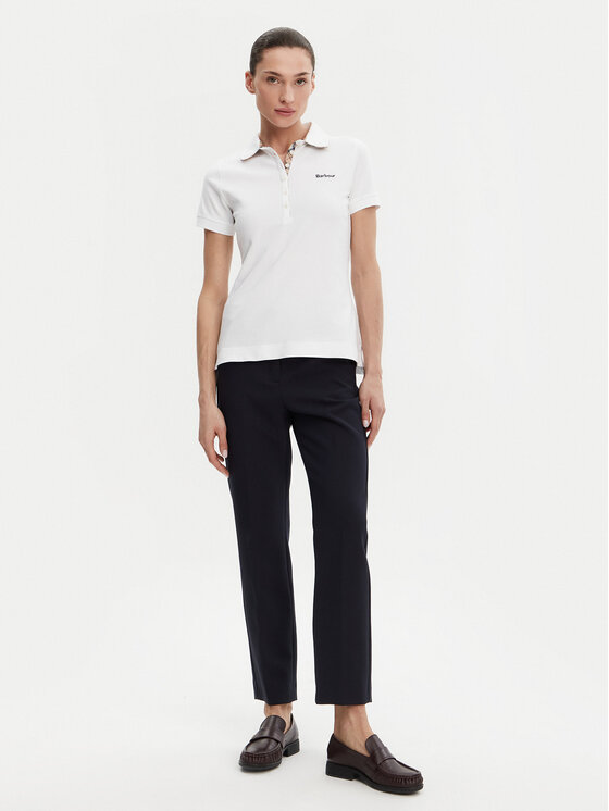 Barbour Barbour Тениска с яка и копчета LML0634WH33 Бял Regular Fit