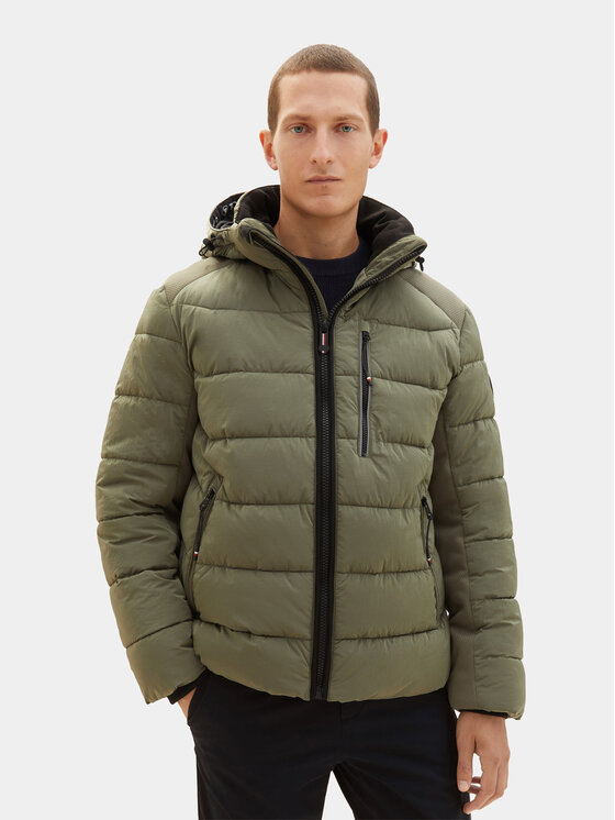 Tom Tailor Tom Tailor Geacă din puf 1037342 Verde Regular Fit
