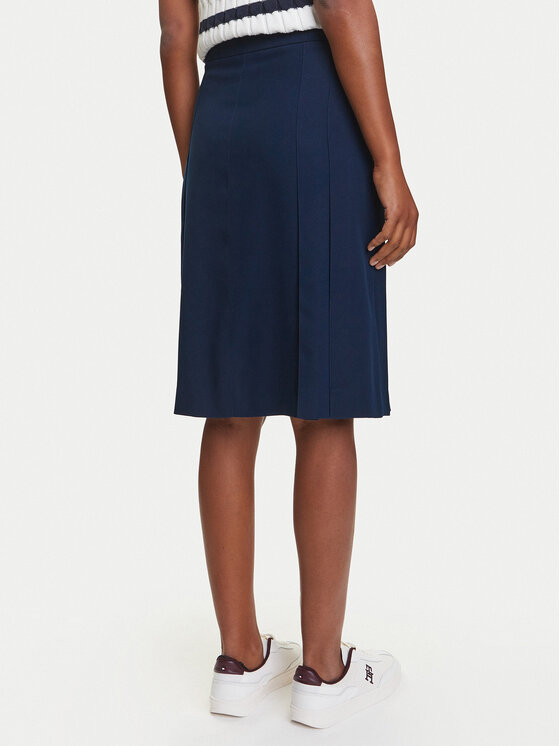 Tommy Hilfiger Tommy Hilfiger Спідниця в складку WW0WW46796 Cиній Regular Fit