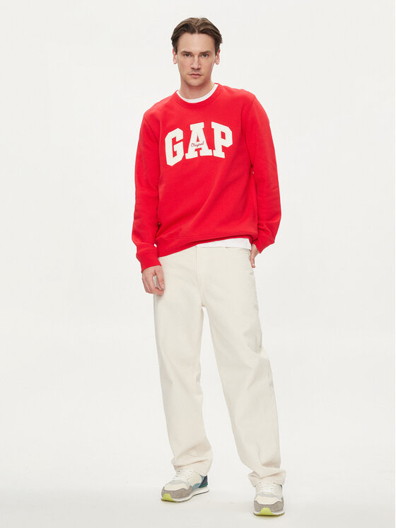 Gap Gap Majica dugih rukava 852079-08 Crvena Regular Fit