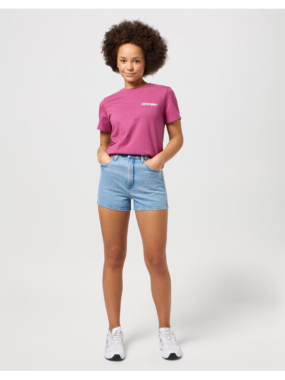 Wrangler Wrangler Szorty jeansowe FESTIVAL SHORT Niebieski Regular Fit