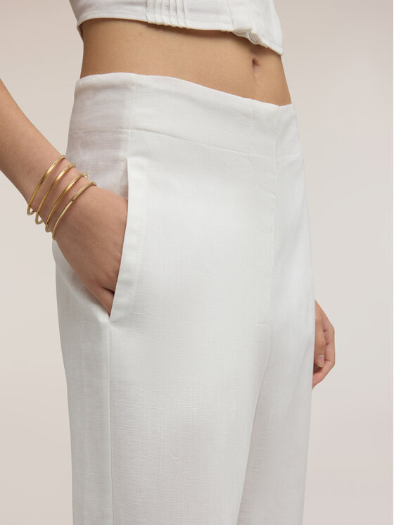 Motivi Motivi Pantaloni di tessuto P00YQ004583N011 Bianco Regular Fit