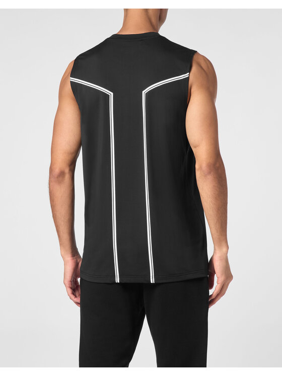 Plein Sport Plein Sport Tank top 10213 Czarny Regular Fit