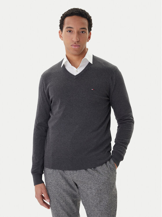 Tommy Hilfiger Tommy Hilfiger Sweater Essential MW0MW14745 Szürke Regular Fit