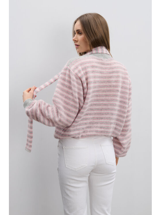 Fobya Fobya Kardigan F2104 Szary Basic Fit