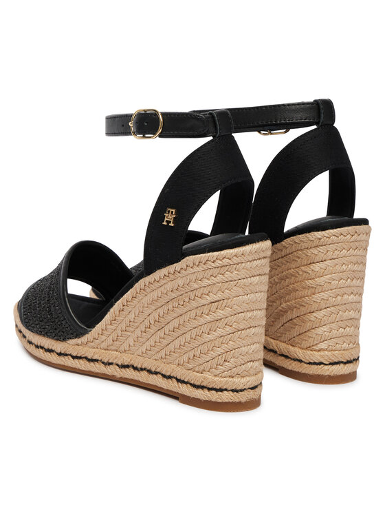 Tommy Hilfiger Tommy Hilfiger Espadrile High Wedge Espad FW0FW09471 Crna