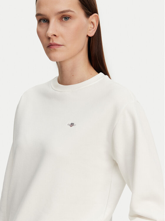 Gant Gant Pulóver Shield 4201414 Ekru Relaxed Fit