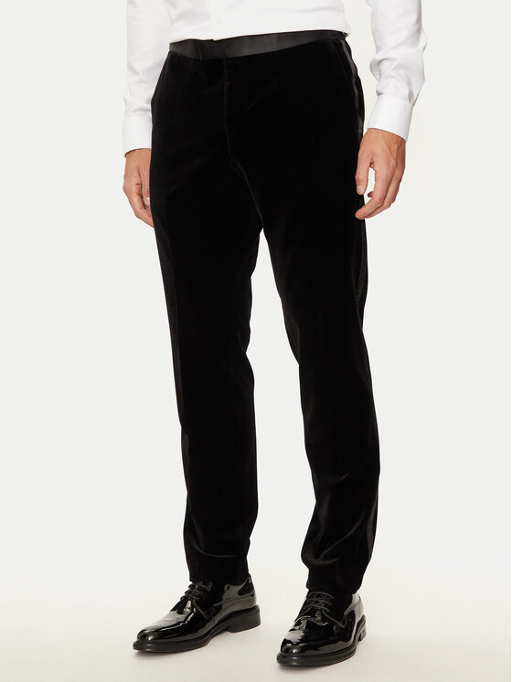 BOSS Boss Pantaloni de costum H-Genius-Tux-244 50527948 Negru Slim Fit