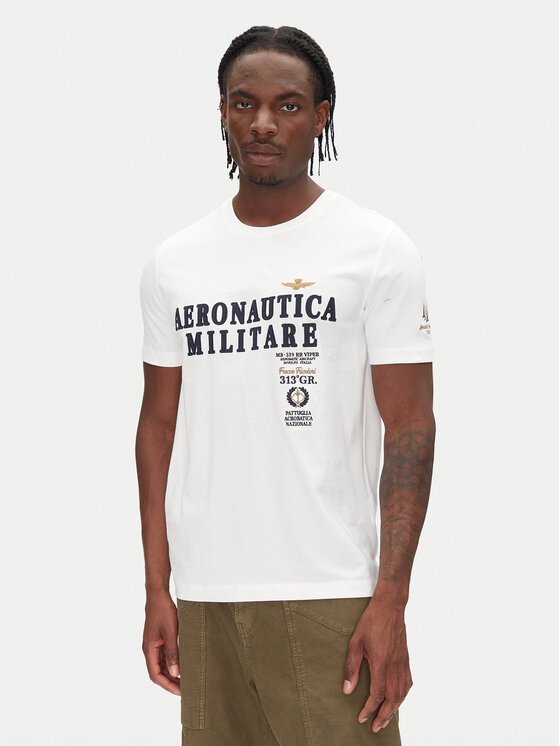Aeronautica Militare Aeronautica Militare Tricou 251TS2401J592 Alb Regular Fit