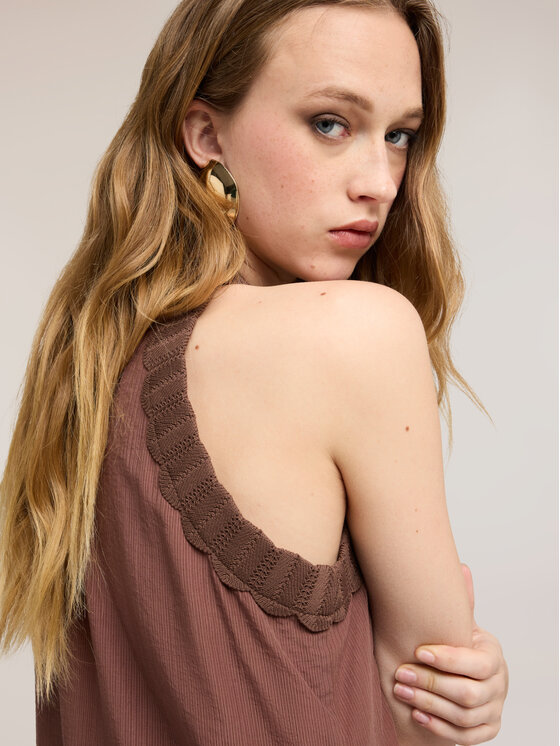 Motivi Motivi Abito da sera 7008W001569N022 Marrone Over Fit