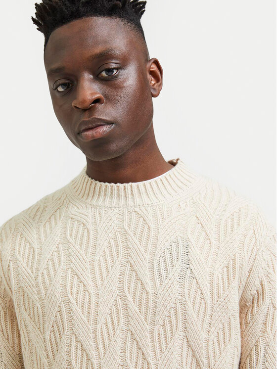 Selected Homme Selected Homme Pulover 16086686 Bej Regular Fit