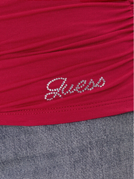 Guess Guess Top W5YP28 KACM2 Punane Regular Fit