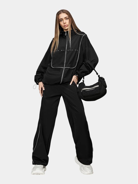 Nobrand Nobrand Kurtka anorak Hanorac Urban Navigator -H27073 Czarny Basic Fit