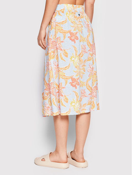 Roxy Roxy Midi sijonas Night Time ERJWK03121 Spalvota Regular Fit