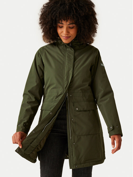 Regatta Regatta Parka Sabinka II RWP404 Zielony Regular Fit