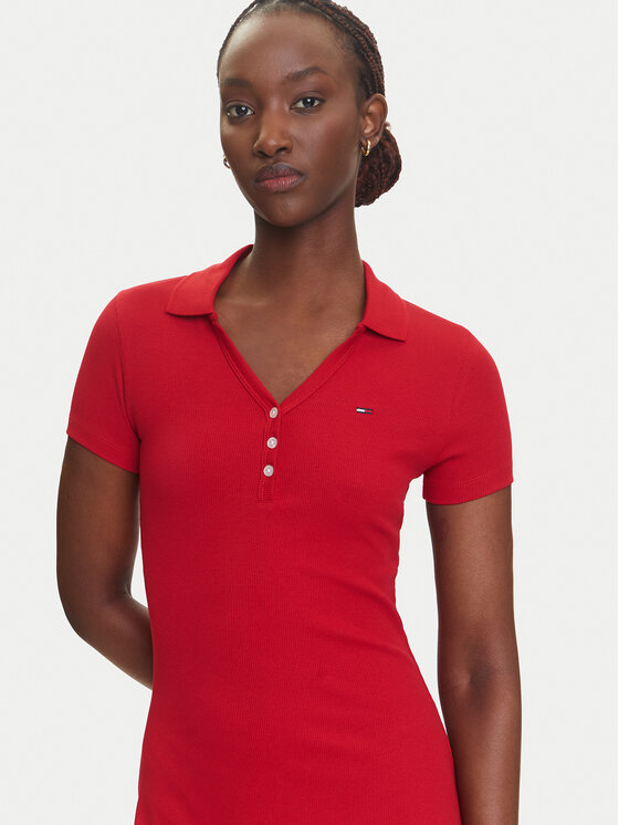 Tommy Jeans Tommy Jeans Rochie de zi DW0DW21172 Roșu Regular Fit
