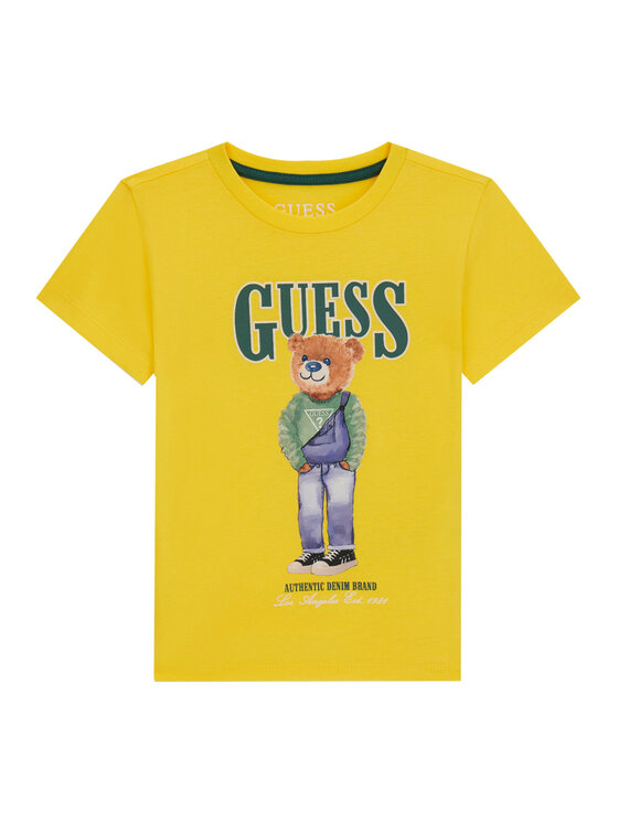 Guess Guess Tricou N6RI05 K8HM4 Galben Regular Fit
