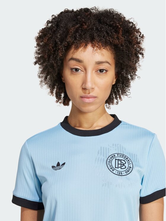 adidas adidas Koszulka techniczna Germany Anniversary Jersey Błękitny Regular Fit