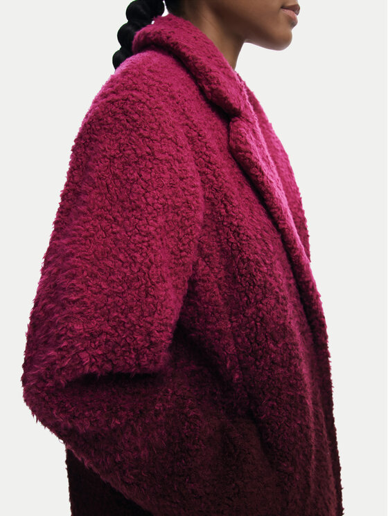 Desigual Desigual Cappotto in shearling Icecream 25WWEW64 Rosa Relaxed Fit